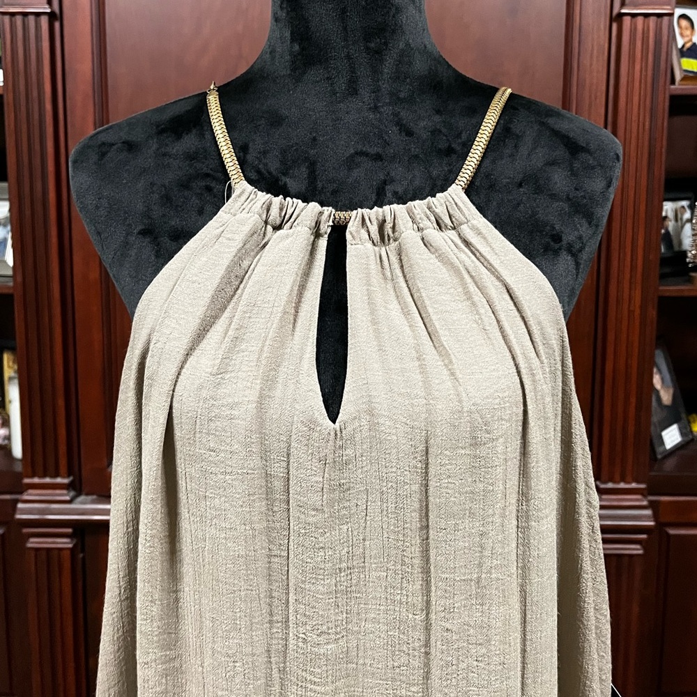 Gold Chain Halter Top Dress